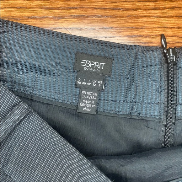 Esprit Black Flare Knee Length Skirt. - Picture 4 of 6